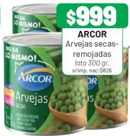 Almacor Arcor arvejas secas-remojadas oferta