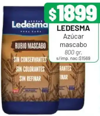 Almacor Ledesma azúcar mascabo oferta