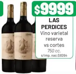 Almacor Las perdices vino varietal reserva oferta