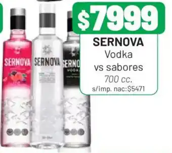 Almacor Sernova vodka vs sabores oferta