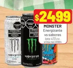 Almacor Monster energizante vs sabores oferta