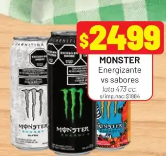 Almacor Monster energizante vs sabores oferta
