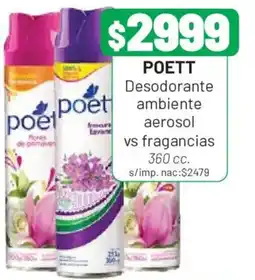 Almacor Poett desodorante ambiente aerosol vs fragancias oferta
