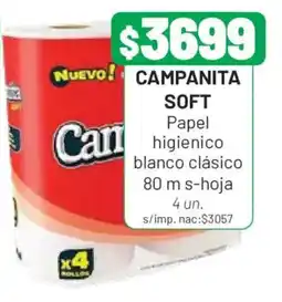 Almacor Campanita papel higienico blanco clasico oferta