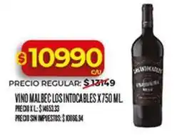 Supermercados DIA Los intocables vino malbec oferta