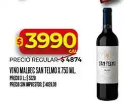 Supermercados DIA San telmo vino malbec oferta