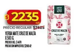 Supermercados DIA Cruz de malta yerba mate oferta