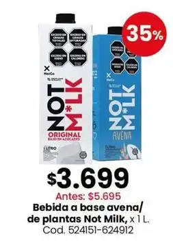 Coto Not - bebida a base avena/de plantas oferta