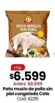 Coto Coto - pata muslo de pollo sin piel congelada oferta