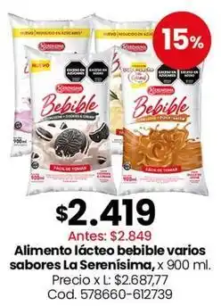 Coto La serenísima - alimento lácteo bebible oferta