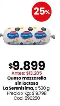 Coto La serenísima - queso mozzarella sin lactosa oferta
