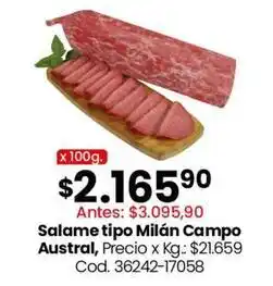 Coto Salame tipo milán campo austral oferta