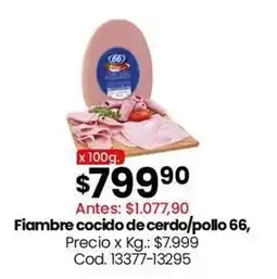 Coto 66 - fiambreria cocido de cerdo/pollo , cod. 13377-13295 oferta