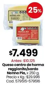 Coto Sardo - queso centro de horma reggianito/sardo oferta