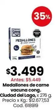 Coto Ciudad del lago - medallones de carne vacuna cong oferta