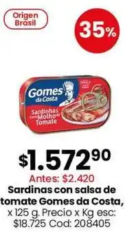 Coto Gomes da costa - sardinas con salsa de tomate oferta
