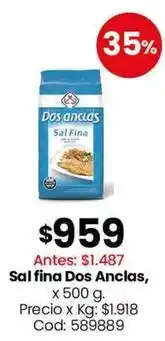 Coto Dos anclas - sal fina oferta