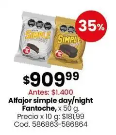 Coto Fantoche - alfajor simple day/night , x 50 g. cod. 586863-586864 oferta