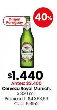 Coto Origen - cerveza royal munich oferta