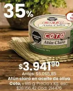 Coto Coto - atún claro en aceite de oliva oferta