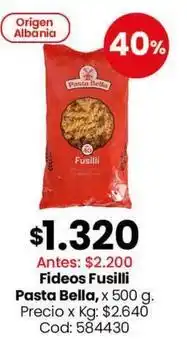 Coto Origen - fideos fusilli oferta