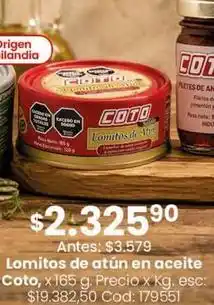 Coto Coto - lomitos de atún en aceite oferta