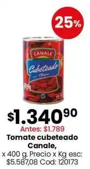 Coto Canale - tomate cubeteado oferta