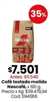 Coto Nescafé - café tostado molido oferta