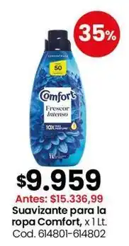Coto Comfort - suavizante para la ropa, x 1 lt. cod. 614801-614802 oferta