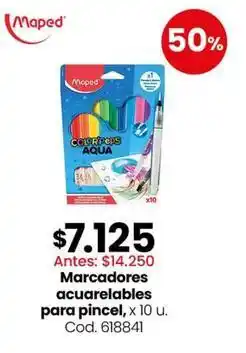 Coto Maped - marcadores acuarelables para pincel, x 10 u. cod. 618841 oferta