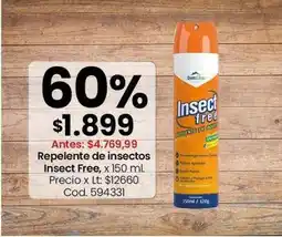 Coto Repelente de insectos insect free, x 150 ml. cod. 594331 oferta