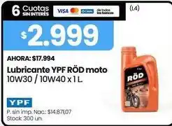 Changomas Lubricante moto 10w30 / 10w40 x 1 l oferta