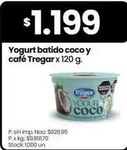 Changomas Tregar - yogurt batido coco y cafe oferta