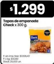 Changomas Tapas de empanada oferta
