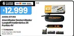 Changomas Lusqtoff - atornillador destornillador inalámbrico 25 puntas 4v oferta