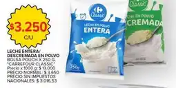 Carrefour Market Carrefour - leche entera/descremada en polvo oferta