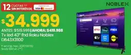 Punto Mayorista Noblex tv led 43" fhd roku oferta