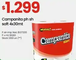 Punto Mayorista Campanita papel higiénico soft oferta