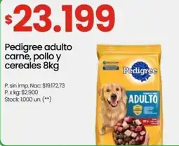 Punto Mayorista Pedigree comida para perros adulto carne pollo y cereales oferta