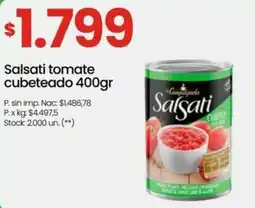 Punto Mayorista Salsati tomate cubeteadado oferta