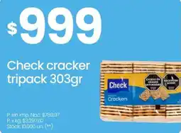 Punto Mayorista Check cracker tripack oferta