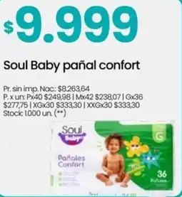 Punto Mayorista Soul Baby pañal confort oferta