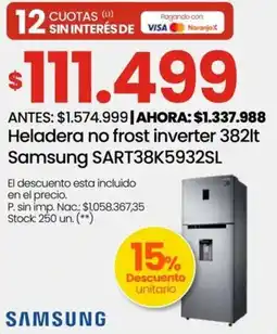 Punto Mayorista Samsung heladera no frost inverter oferta