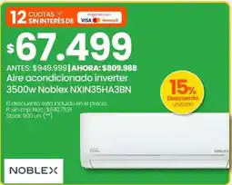 Punto Mayorista Noblex aire acondicionado inverter oferta