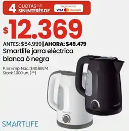 Punto Mayorista Smartlife jarra eléctrica oferta