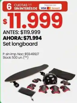Punto Mayorista Set longboard oferta