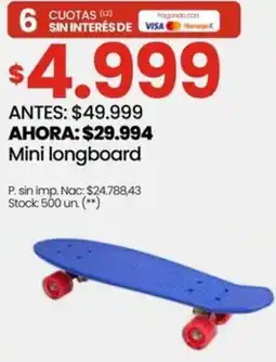 Punto Mayorista Mini longboard oferta