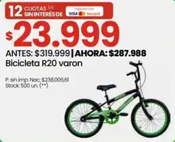 Punto Mayorista Bicicleta R20 varon oferta