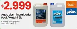 Punto Mayorista Peak/Match1 agua desmineralizada oferta