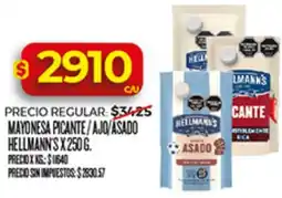 Supermercados DIA Hellmann's mayonesa picante/ajo/asado oferta